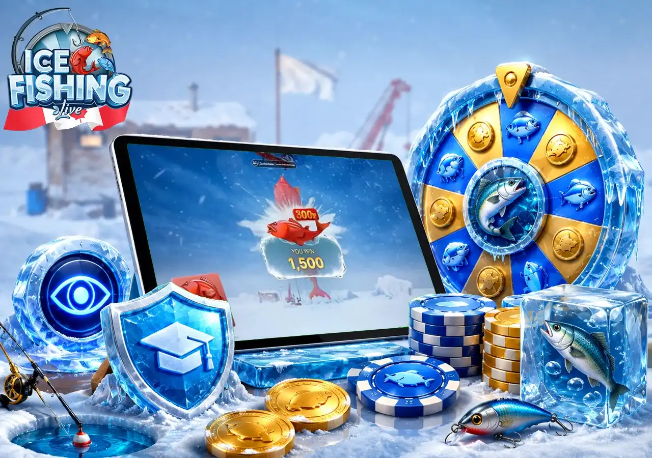 Démo Ice Fishing avec jetons virtuels, aperçu de la roue et apprentissage sans risque